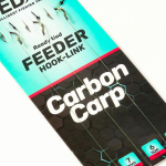 Carbon Carp Feeder előkötött Feeder előke 12-es 0.14mm fonott damil - 10mm tüske