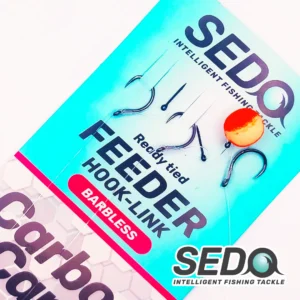 Carbon Carp Crystal Monofil Feeder rig Barbless - Szakáll Nélküli Feeder előke