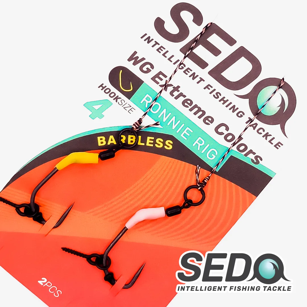 WG Extreme Colours Barbless Ronnie Carp Rig Előkötött bojlis előke